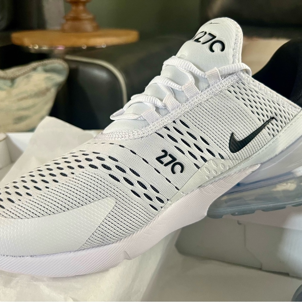 Nike Air Max 270 White and Black Sneakers
